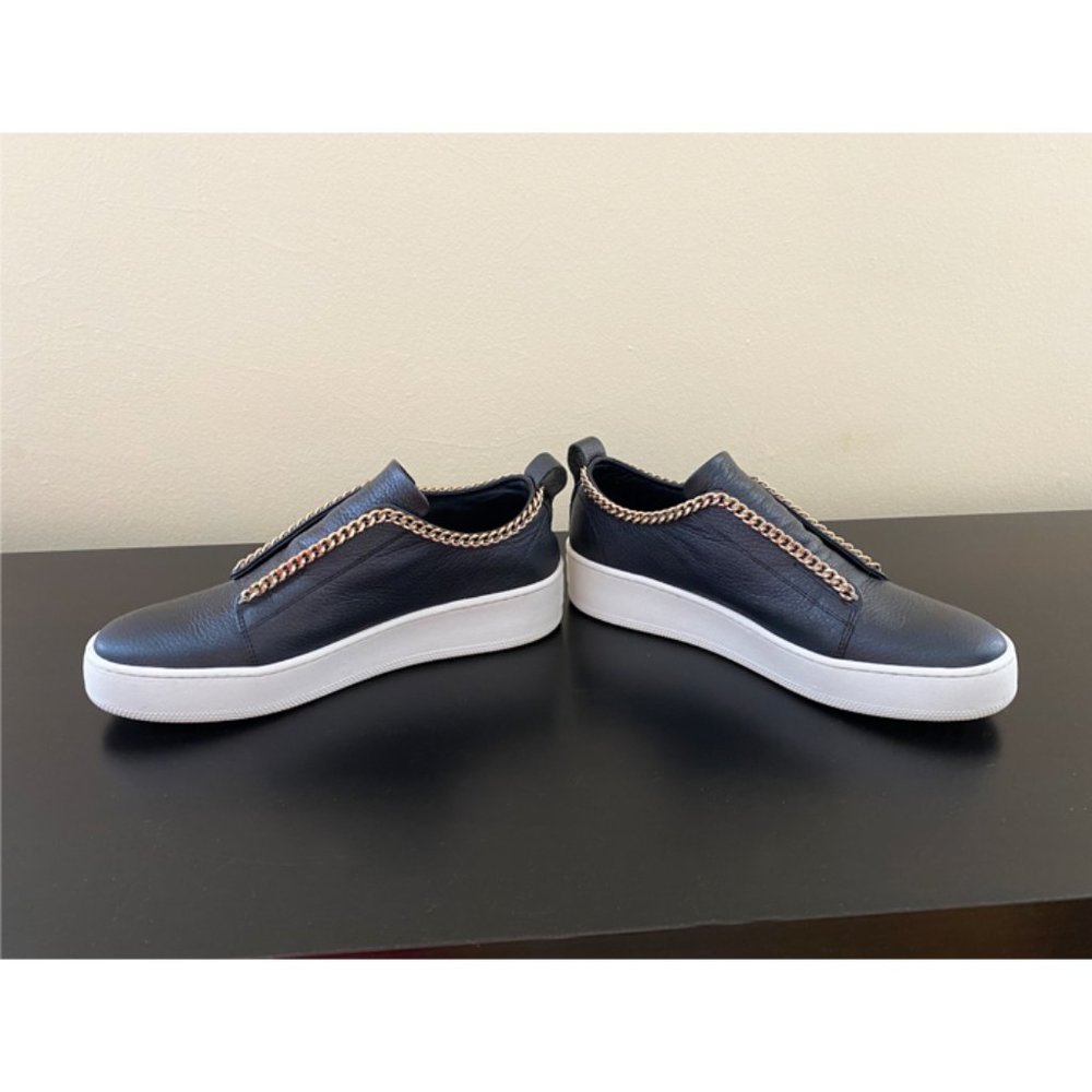 WOMEN YETI WEDGE LEATHER SLIP-ON SNEAKER SIZE 38 - Picture 3 of 8